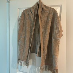 Anthropologie Layering Cardigan Sweater. Gold with silver detail.